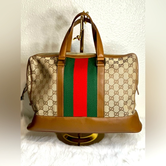 Gucci Limited Edition Sherry Line Boston Bag Brown - Picture 5 of 16